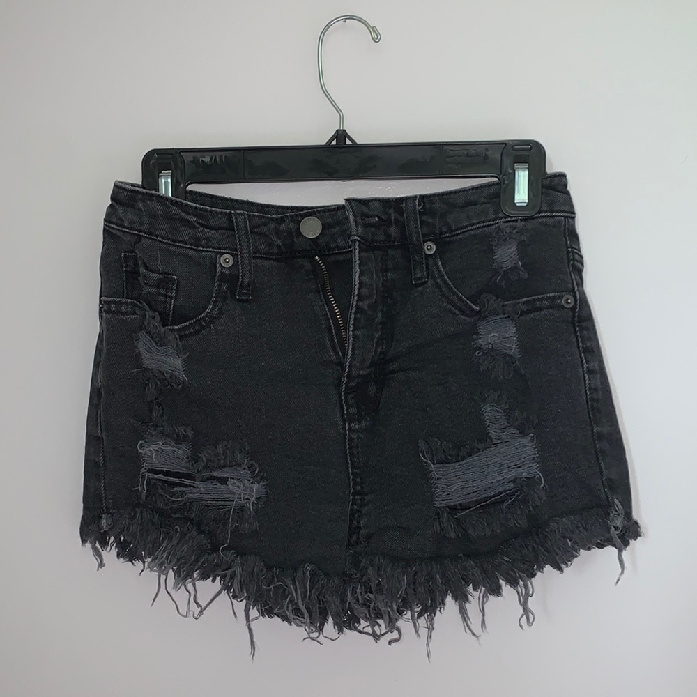 Mossimo high waisted black jean shorts
